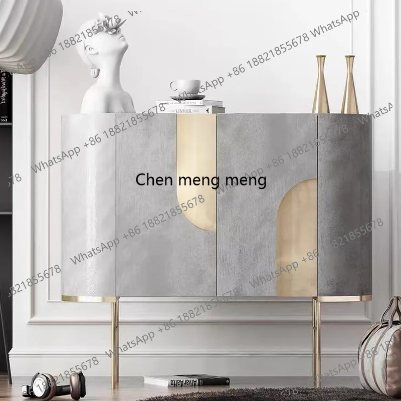 Decor Lighting Discount - ตู้เก็บของทางเข้าแบบเรียบง่ายสไตล์หรูหราเบาๆ ตู้ข้างสไตล์อิตาเลียนทันสมัย ตู้ตกแต่งห้องโถงแบบมินิมอล ตู้เก็บของมีประตู