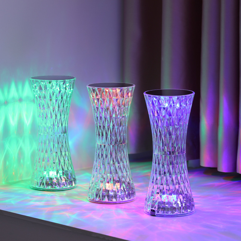 Lighting Decor In Room - โคมไฟตั้งโต๊ะคริสตัลอะคริลิคตกแต่งคริสต์มาส ไฟกลางคืนสำหรับห้องนอน ไฟ LED ข้างเตียง ของขวัญ