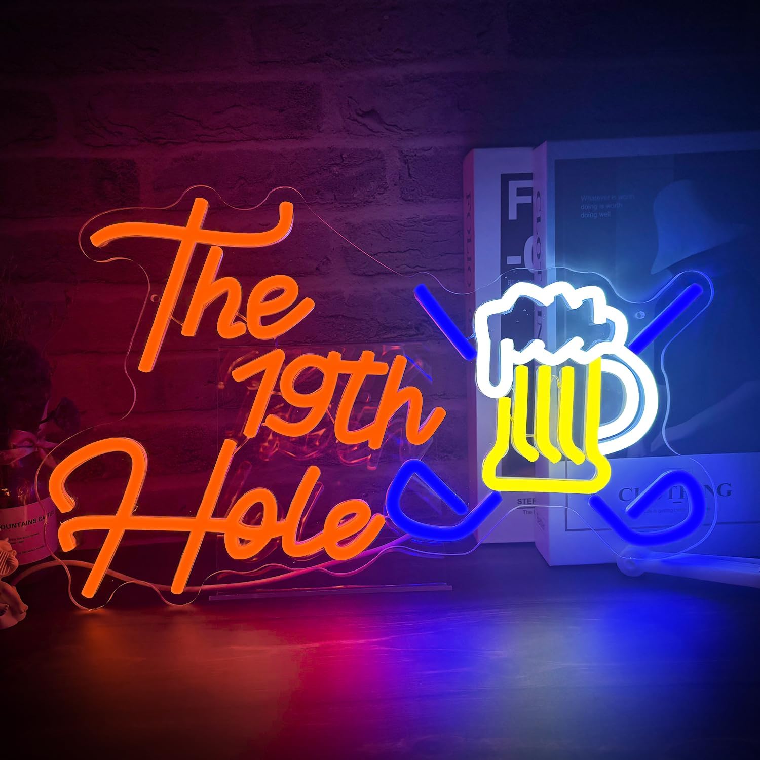 Garage Lighting Decor - ป้ายไฟ LED รูปแก้วเบียร์กอล์ฟ รูปที่ 19 ใช้พลังงาน