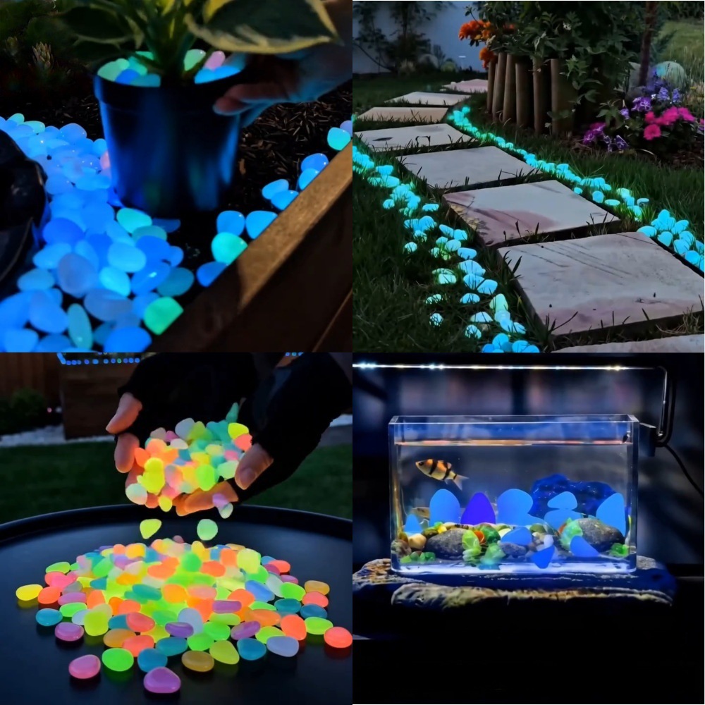 Decor Lighting Pack - หินเรืองแสงหลากสีสันสำหรับตกแต่งสวน ทางเดินกลางแจ้ง ตู้ปลา และกระถางต้นไม้