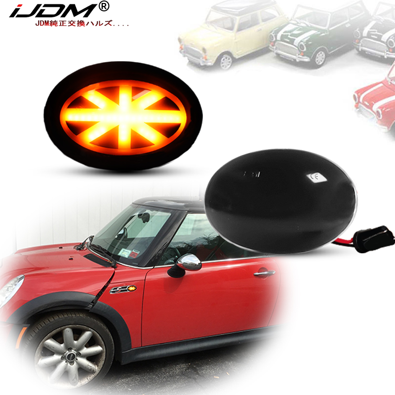 Union Lighting & Decor - ไฟเลี้ยว LED โลโก้ Union Jack สีเหลืองอำพัน