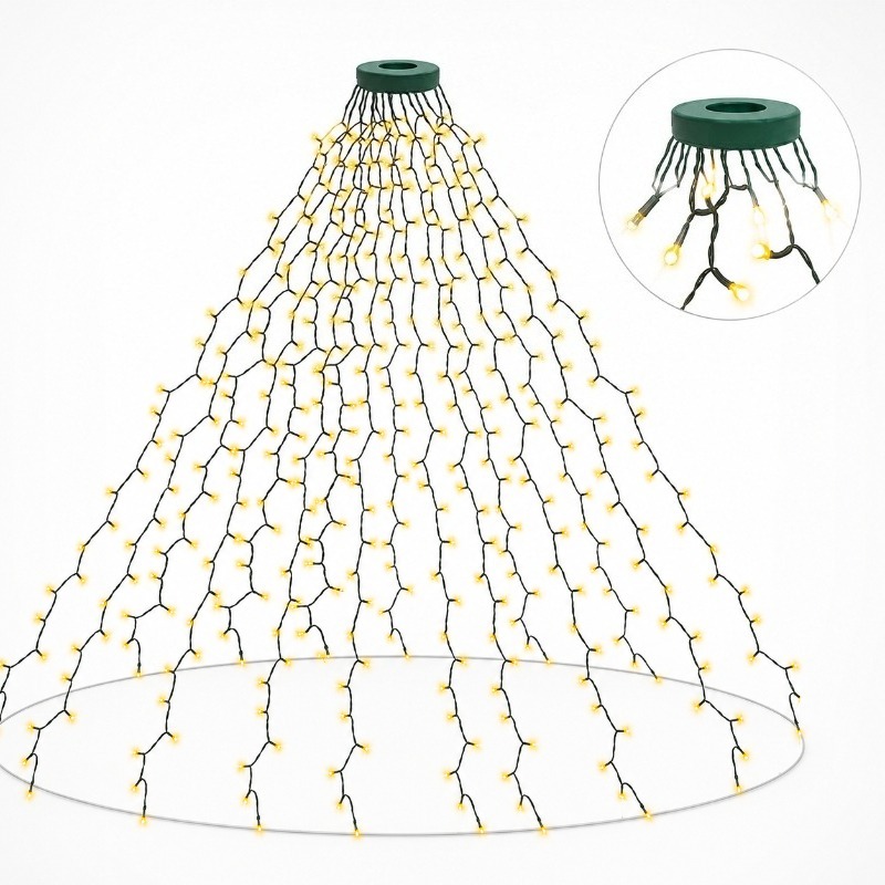 Wedding Lighting And Decor - ไฟสาย LED USB กันน้ำ, 8 โหมดแสงสว่างสำหรับตกแต่งต้นคริสต์มาส