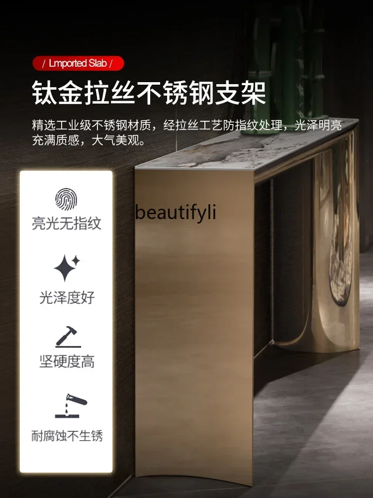 Decor Lighting Discount - NQ52 ลดราคาสุดคุ้ม โต๊ะวางของริมระเบียงแบบหรูหราติดผนัง ตู้วางของริมระเบียงแบบหินชนวน ตู้ตกแต่ง ดีไซน์เนอร์