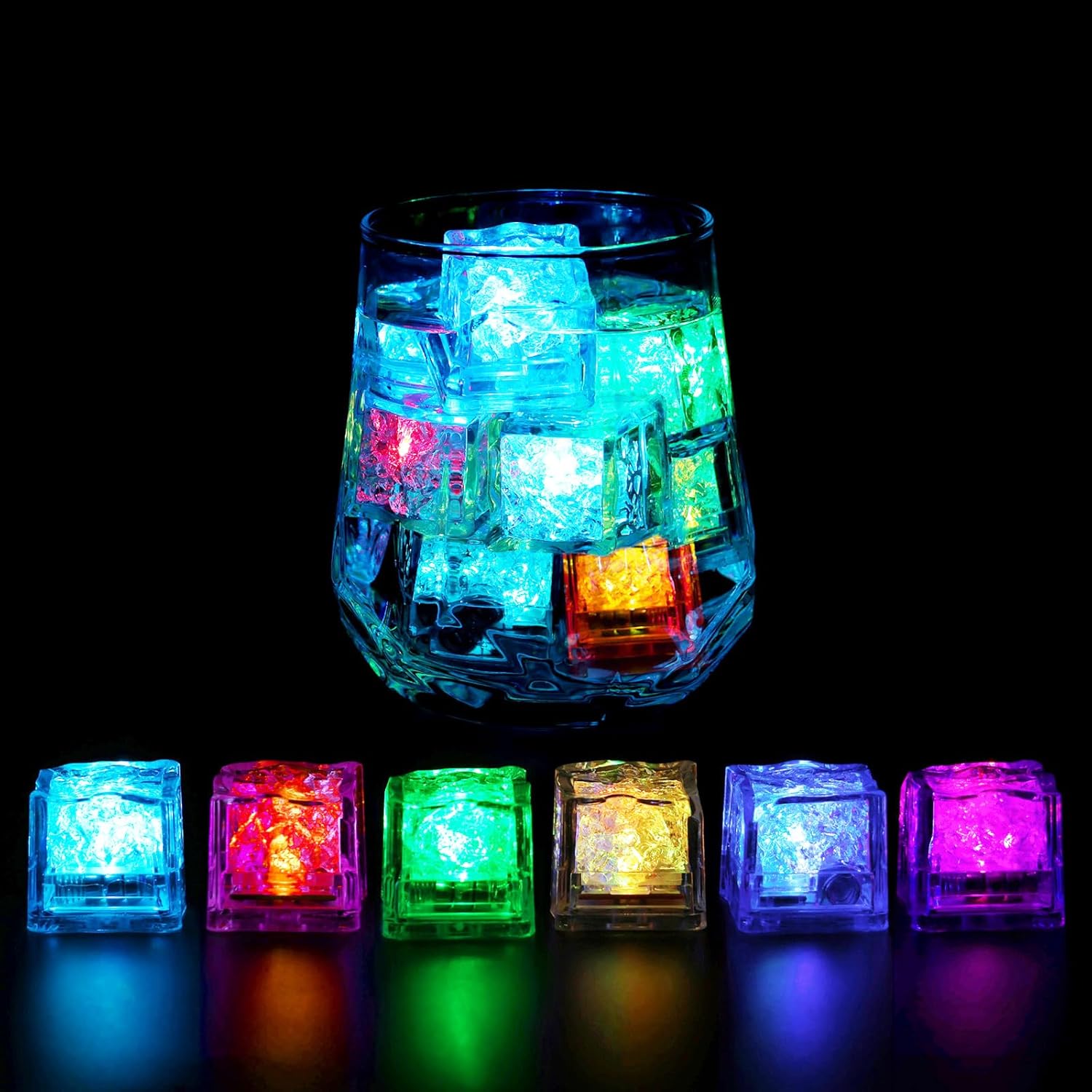 Decor Lighting Pack - ก้อนน้ำแข็ง LED 50/100 ชิ้น เรืองแสงในที่มืด อุปกรณ์จัดปาร์ตี้