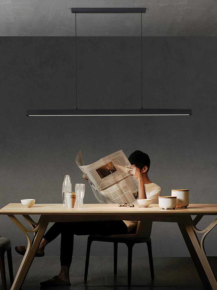 Decor Lighting Online - โคมไฟเพดาน LED ทรงยาวสำหรับร้านอาหารสมัยใหม่ โคมไฟเพดานไม้สำหรับห้องนั่งเล่น ห้องนอน โคมไฟตกแต่งบ้านสไตล์นอร์ดิก