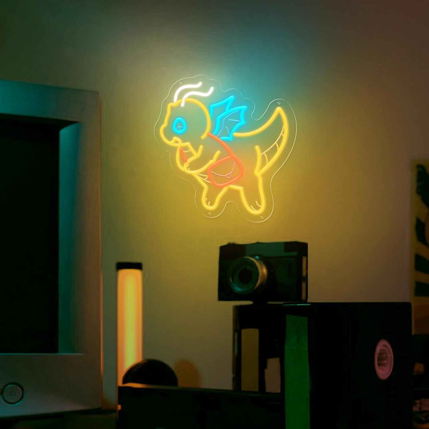 ไฟนีออนไดโนเสาร์น่ารักแบบหรี่แ - Outdoor Lighting Decor Ideas บทวิจารณ์และราคา