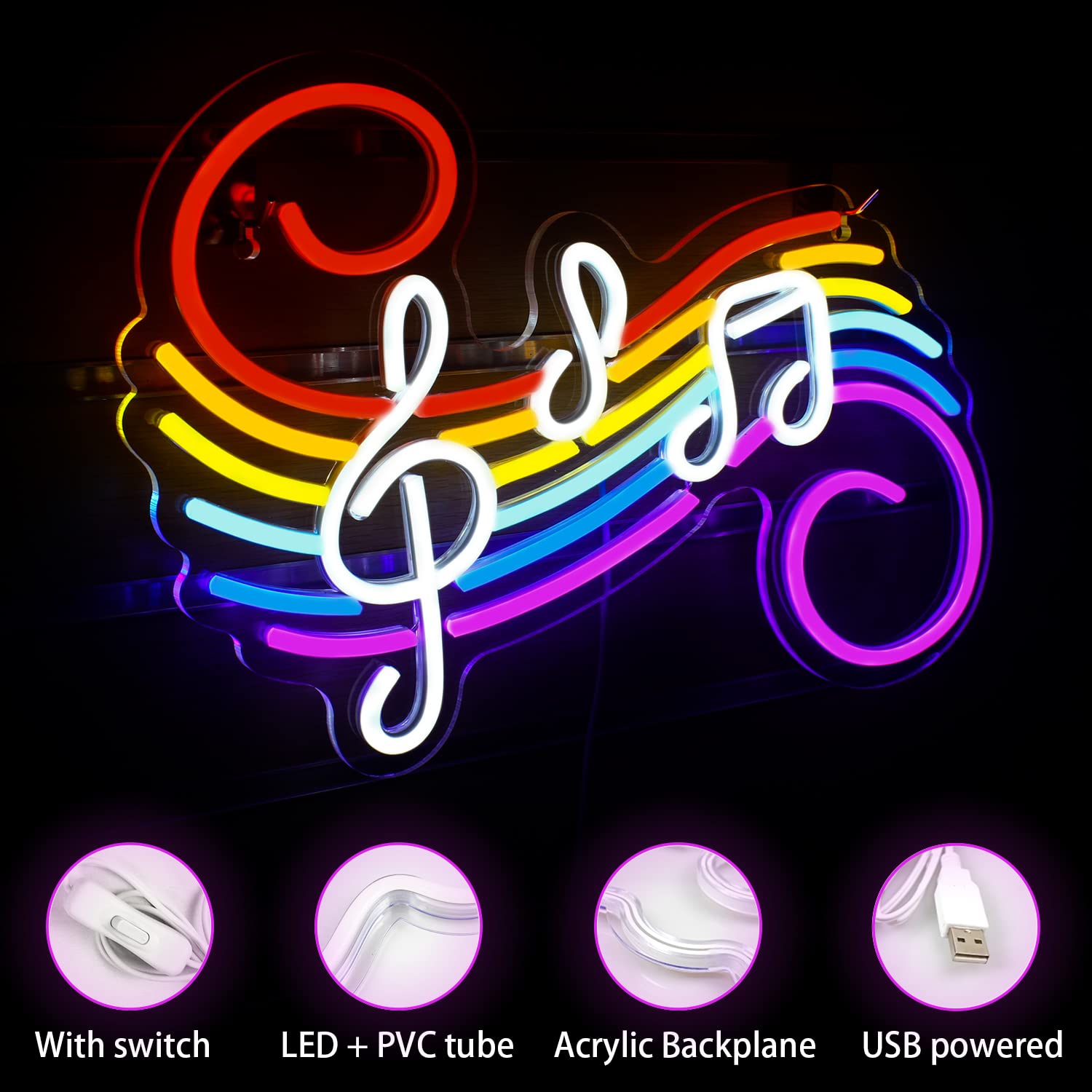 ป้ายไฟนีออนรูปโน้ตดนตรี ปรับแต - Wedding Lighting And Decor บทวิจารณ์และราคา