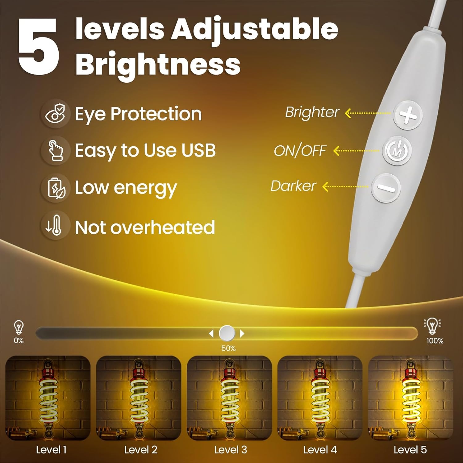 ไฟนีออน LED โช้คอัพ แบบหรี่แสง - Garage Lighting Decor บทวิจารณ์และราคา