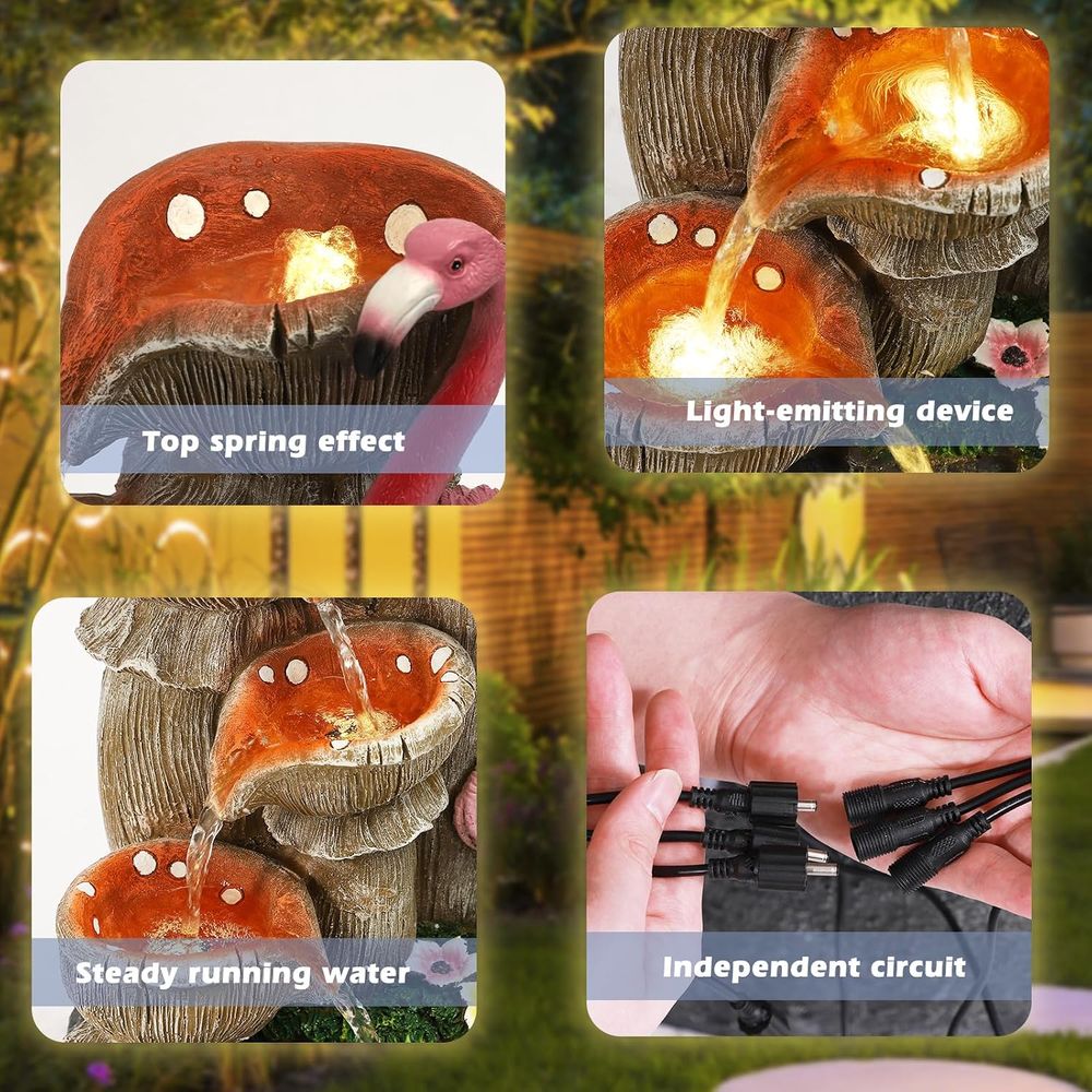 น้ำตกในสวน 5 ชั้น พร้อมไฟ LED  - Lighting Decoration Stand บทวิจารณ์และราคา