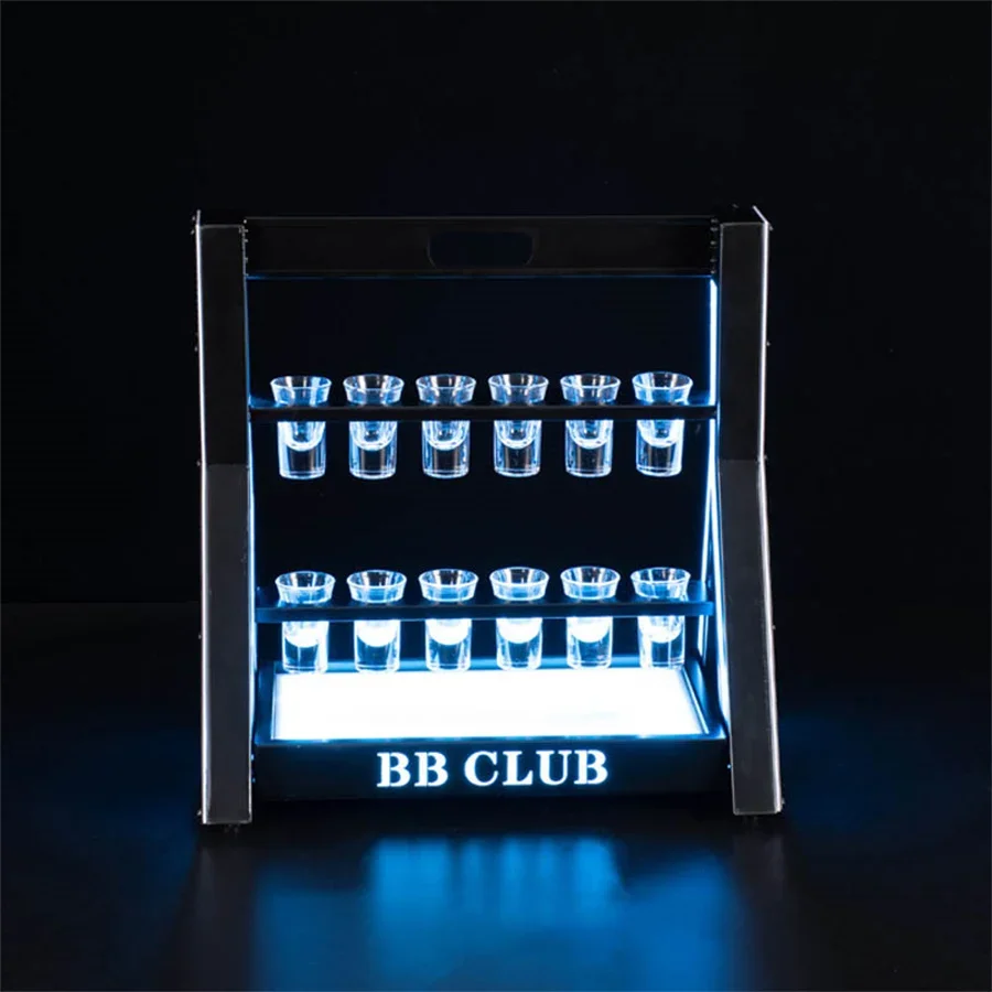 แก้วช็อต LED แบบชาร์จไฟได้ชั้น - Lighting Decoration Stand บทวิจารณ์และราคา