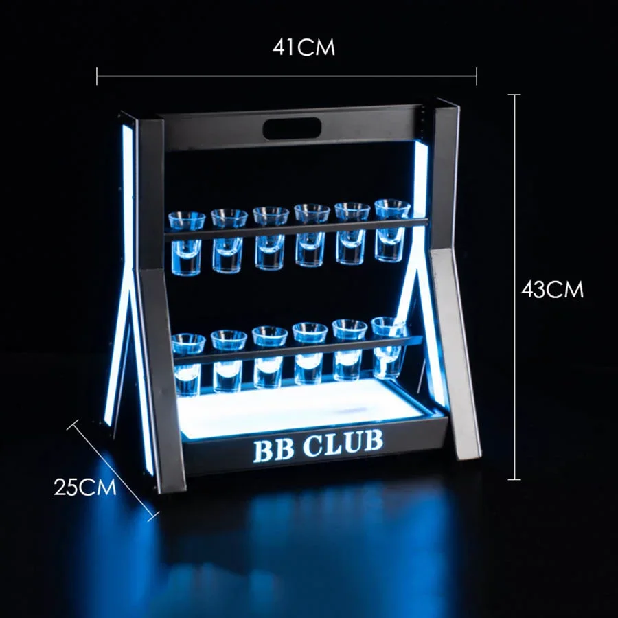 แก้วช็อต LED แบบชาร์จไฟได้ชั้น - Lighting Decoration Stand บทวิจารณ์และราคา