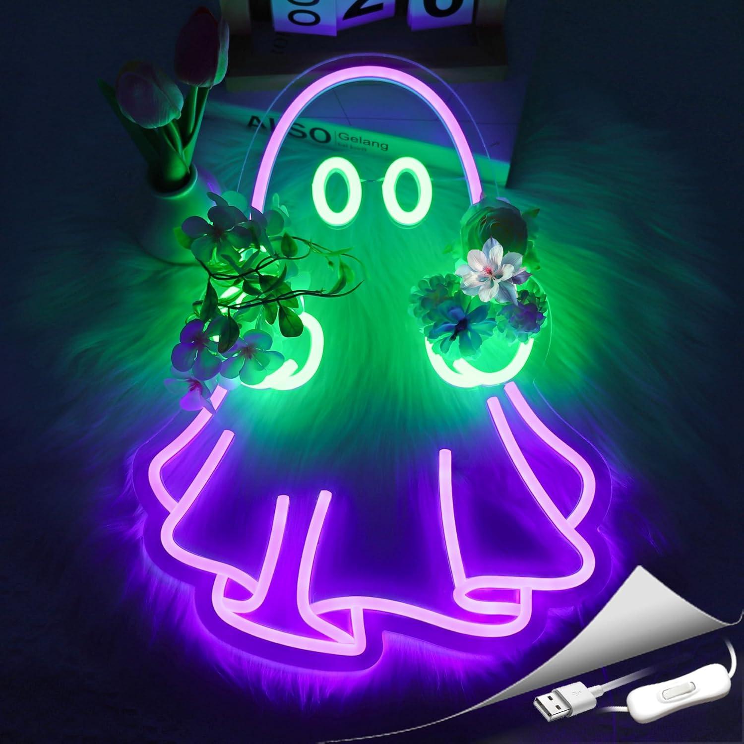 ป้ายไฟนีออนรูปผี ใช้พลังงานจาก - Lighting Decor In Room บทวิจารณ์และราคา