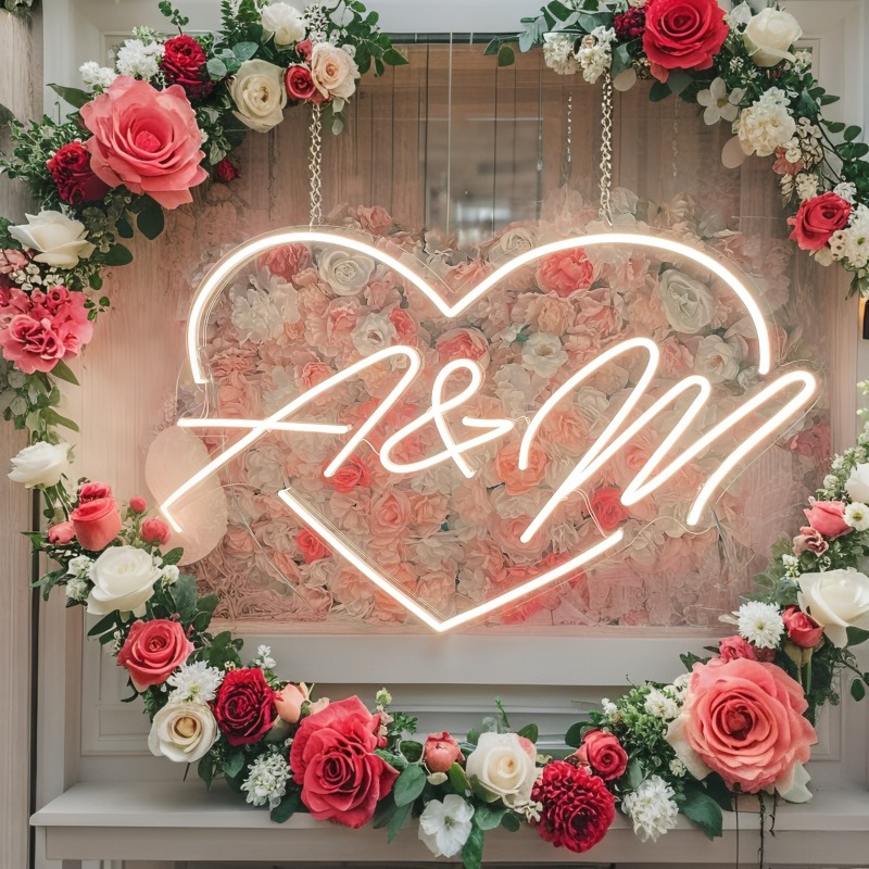 CUSTOM Initials หัวใจ LED Neon - Wedding Lighting And Decor บทวิจารณ์และราคา