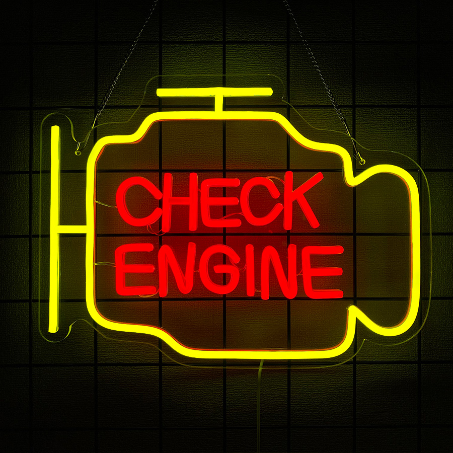 ป้ายไฟนีออน Check Engine สำหรั - Garage Lighting Decor บทวิจารณ์และราคา
