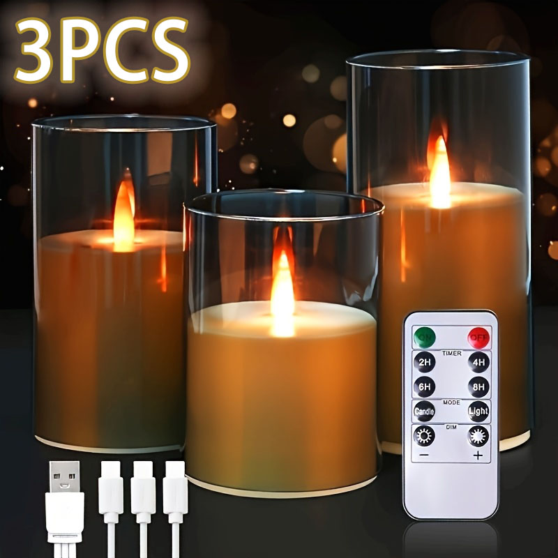 ชุดเทียนปลอมแบบชาร์จไฟได้ 3 ชิ - Decor Lighting Pack บทวิจารณ์และราคา