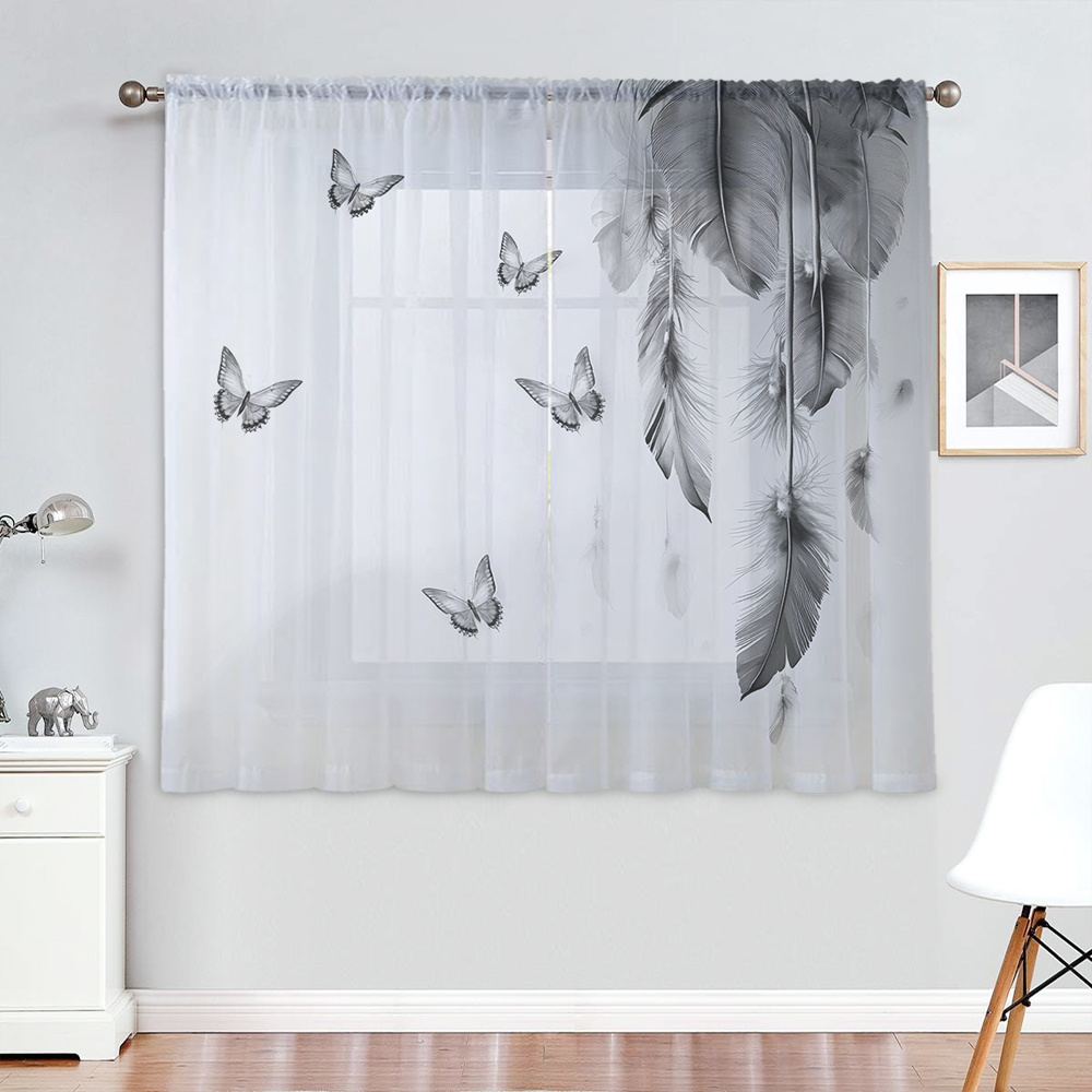 ผ้าม่านโปร่งพิมพ์ลายดิจิตอล 2  - Office Lighting Decor บทวิจารณ์และราคา