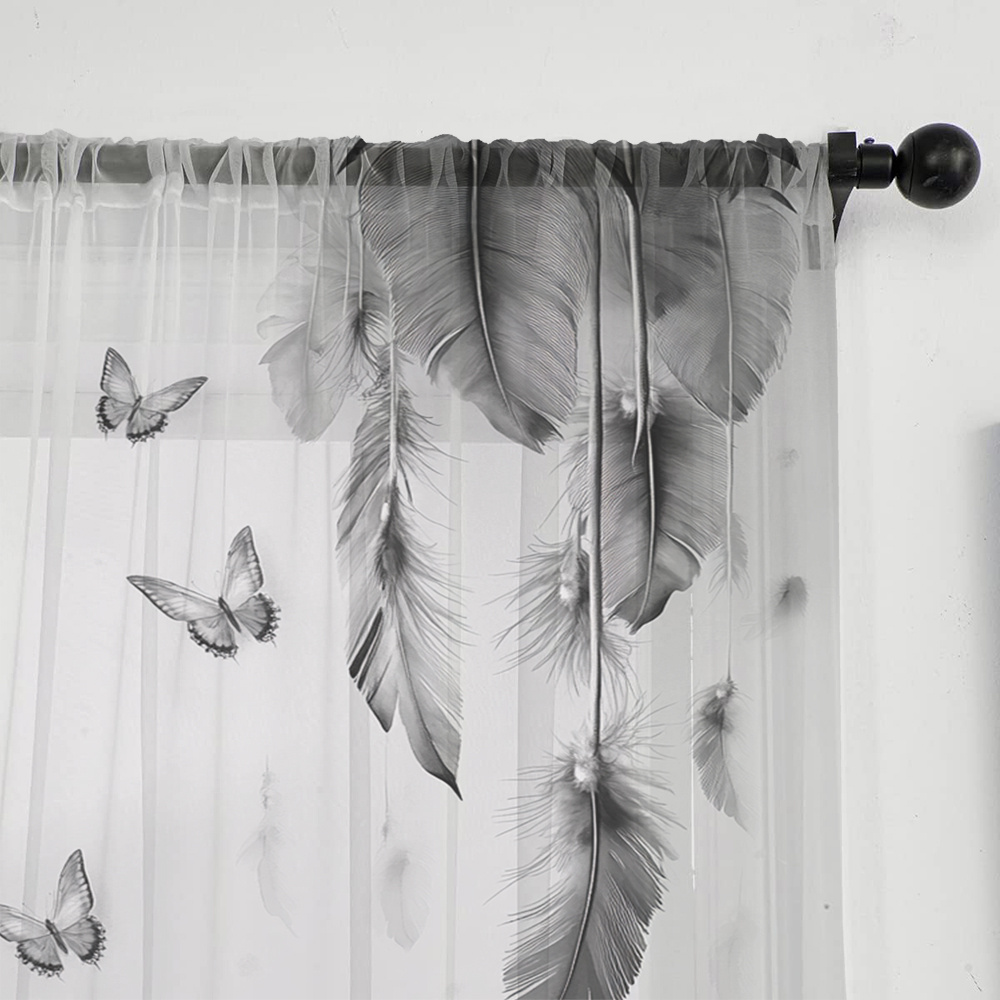 ผ้าม่านโปร่งพิมพ์ลายดิจิตอล 2  - Office Lighting Decor บทวิจารณ์และราคา