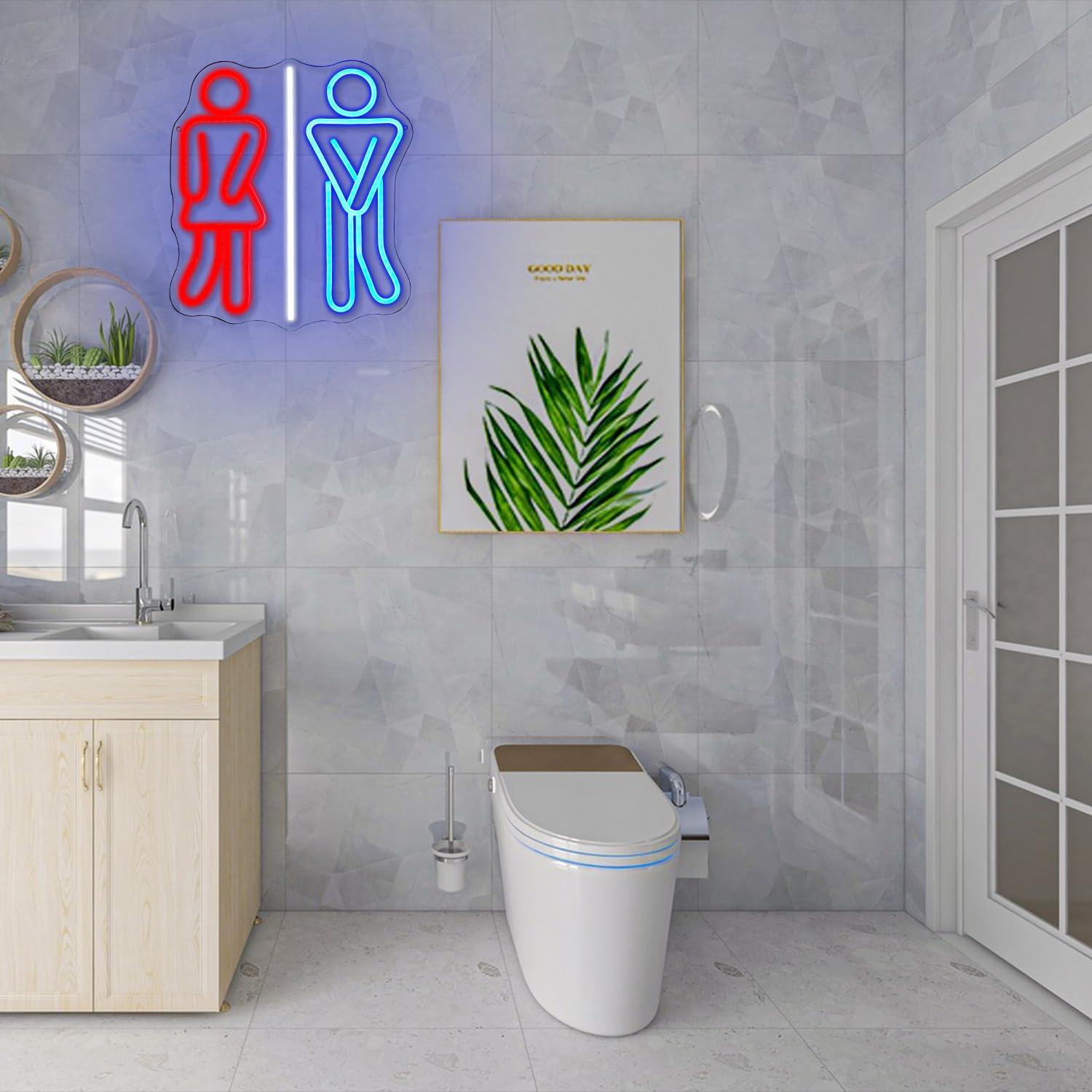 ป้ายไฟนีออนห้องน้ำ ไฟ LED ปรับ - Office Lighting Decor บทวิจารณ์และราคา