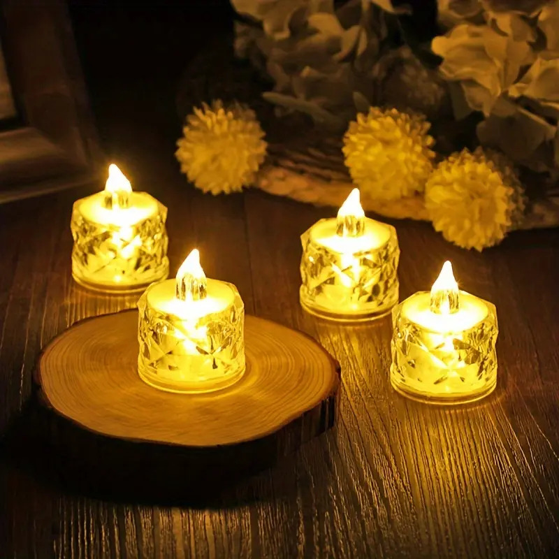 12 แพ็คเทียน LED ไร้เปลวไฟสำหร - Decor Lighting Pack บทวิจารณ์และราคา