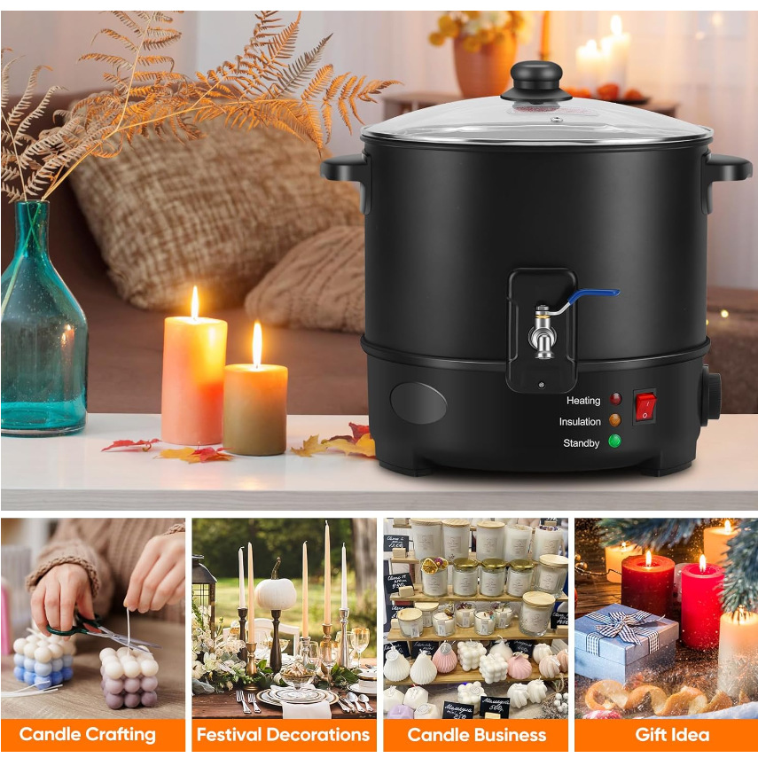 เครื่องทำเทียนแบบหลอมละลายขี้ผ - Wax Melter Electric บทวิจารณ์และราคา