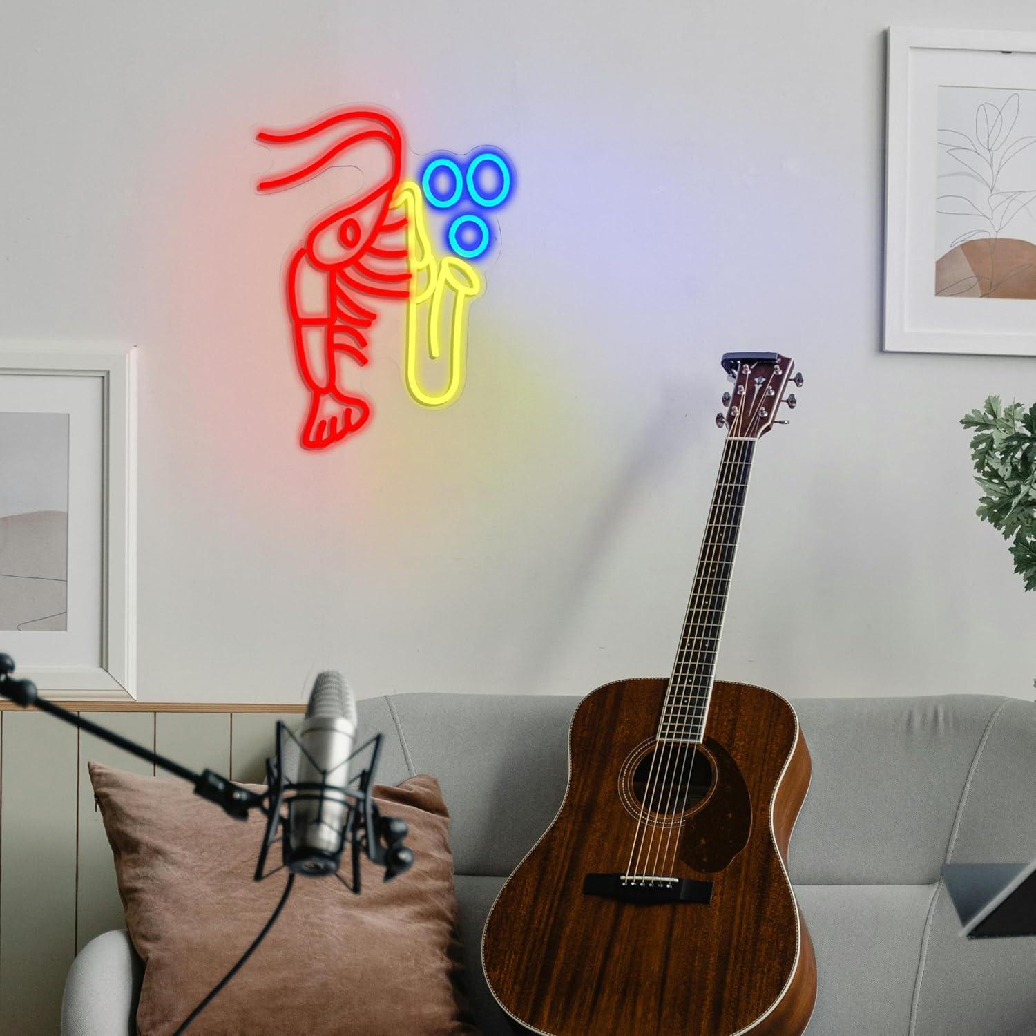 ป้ายไฟนีออนรูปกุ้งก้ามกราม แซก - Office Lighting Decor บทวิจารณ์และราคา
