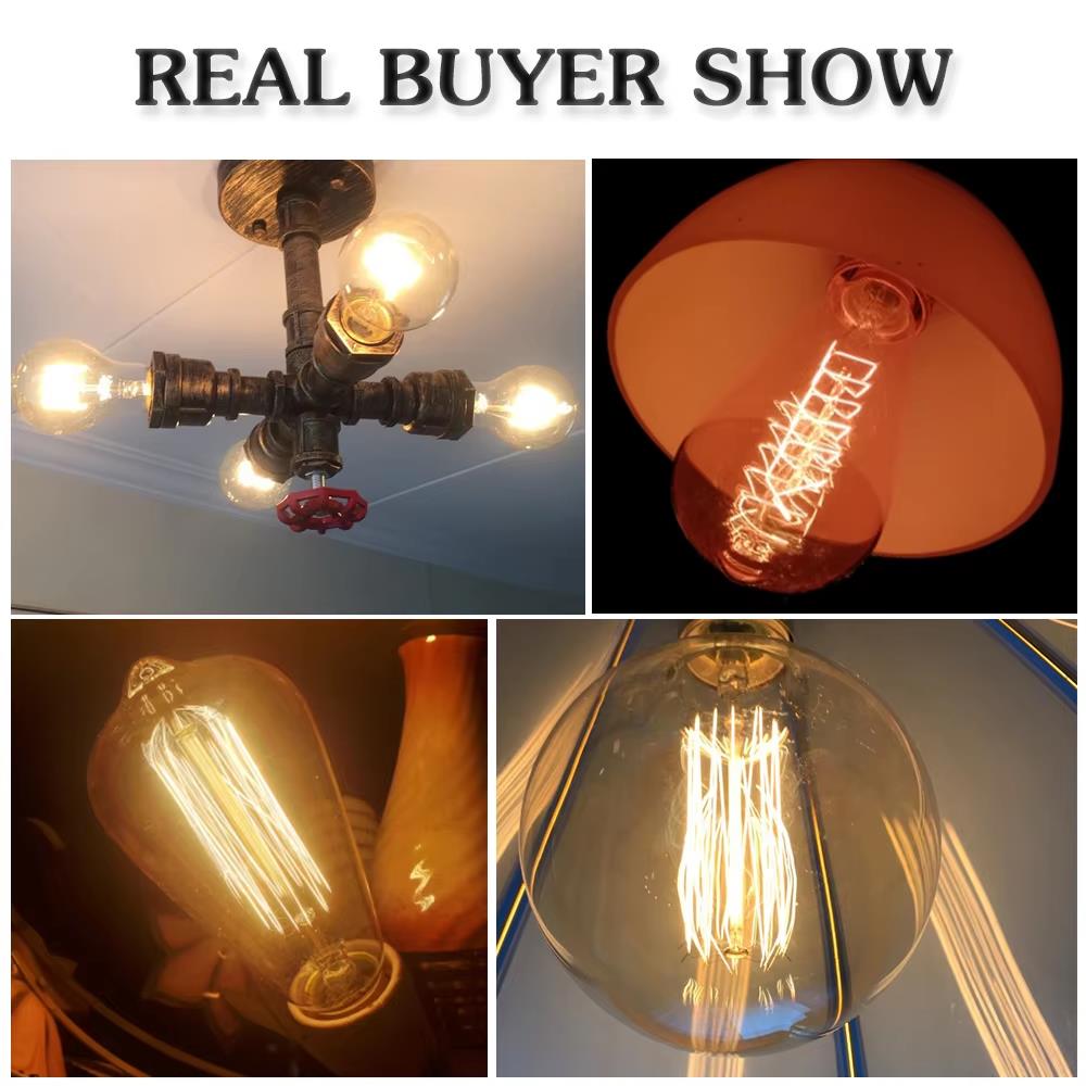 หลอดไฟเอดิสันย้อนยุค E27 40W 2 - Lighting Decor Items บทวิจารณ์และราคา