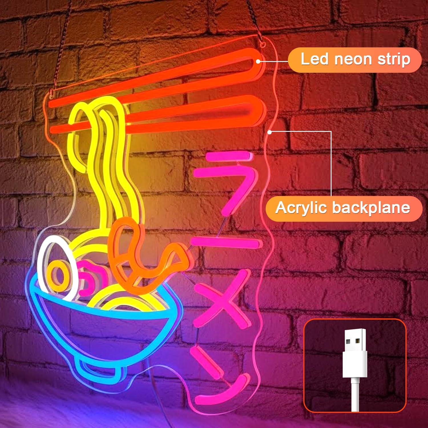 ป้ายไฟนีออนรูปราเมน ชามบะหมี่ญ - Lighting Decor In Room บทวิจารณ์และราคา