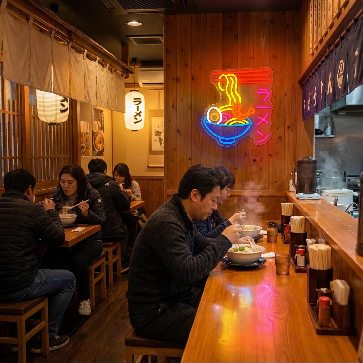 ป้ายไฟนีออนรูปราเมน ชามบะหมี่ญ - Lighting Decor In Room บทวิจารณ์และราคา