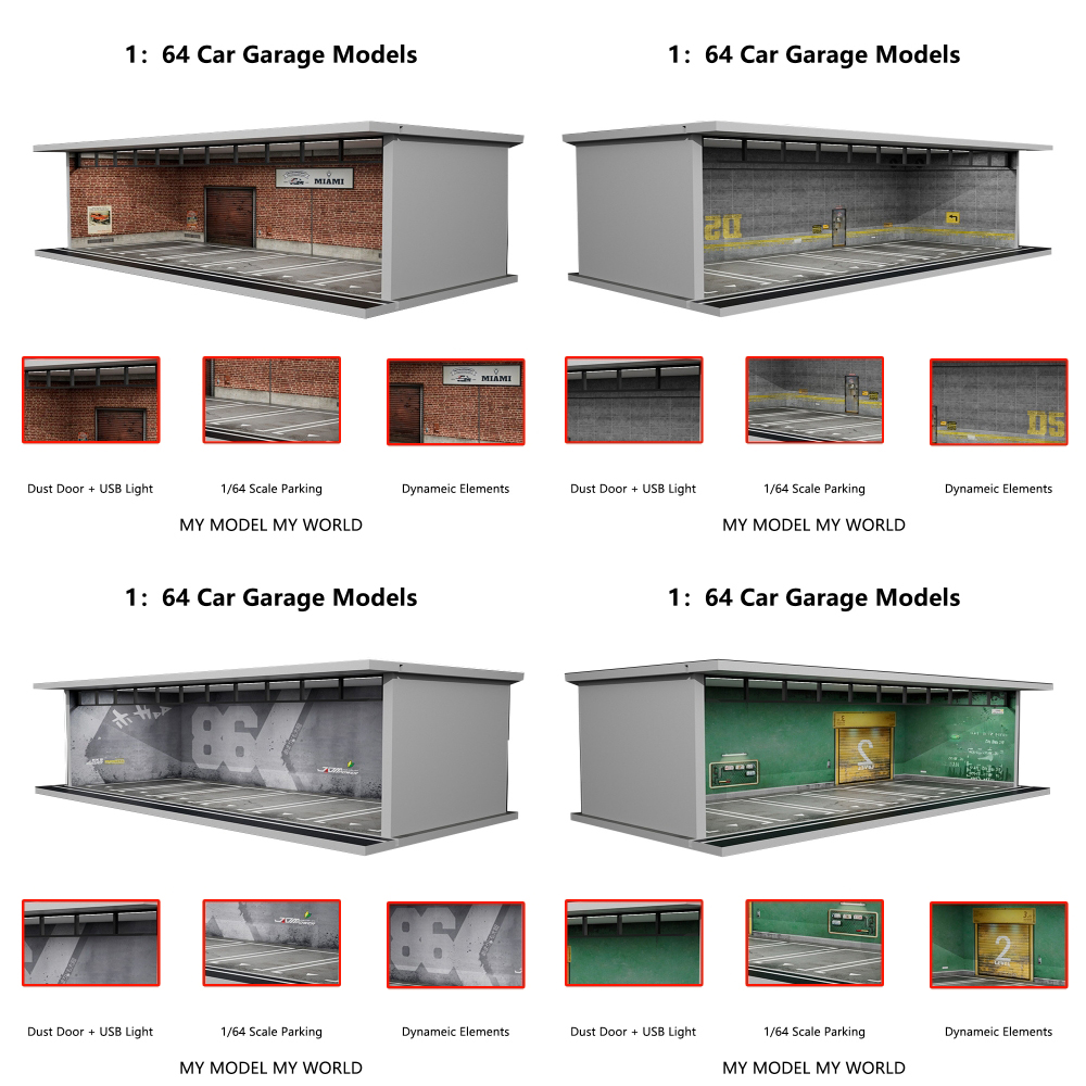 โมเดลโรงจอดรถจำลองขนาด 1/64 พร - Garage Lighting Decor บทวิจารณ์และราคา