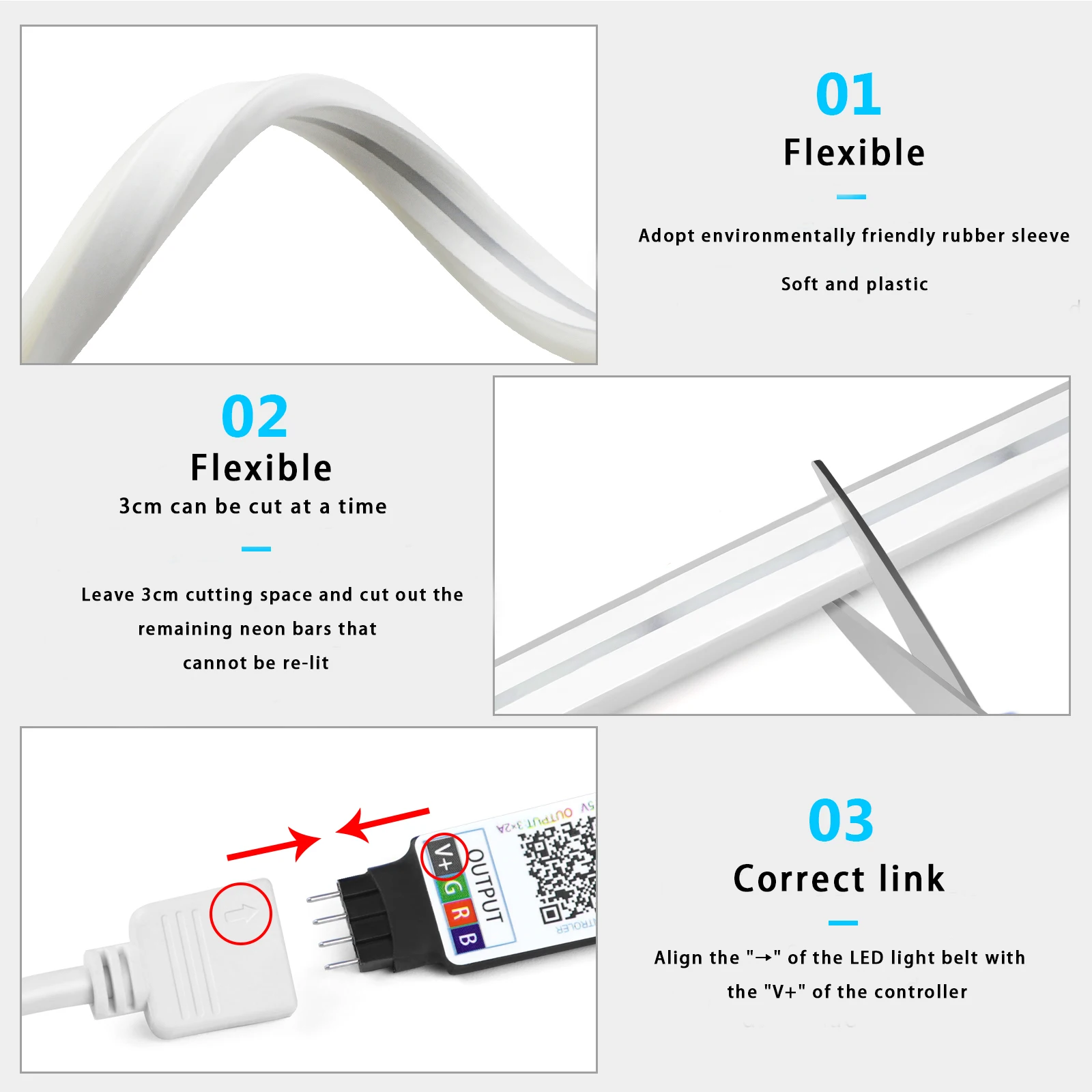 ไฟนีออน LED RGB ขนาด 1-5 เมตร  - Lighting Decor In Room บทวิจารณ์และราคา